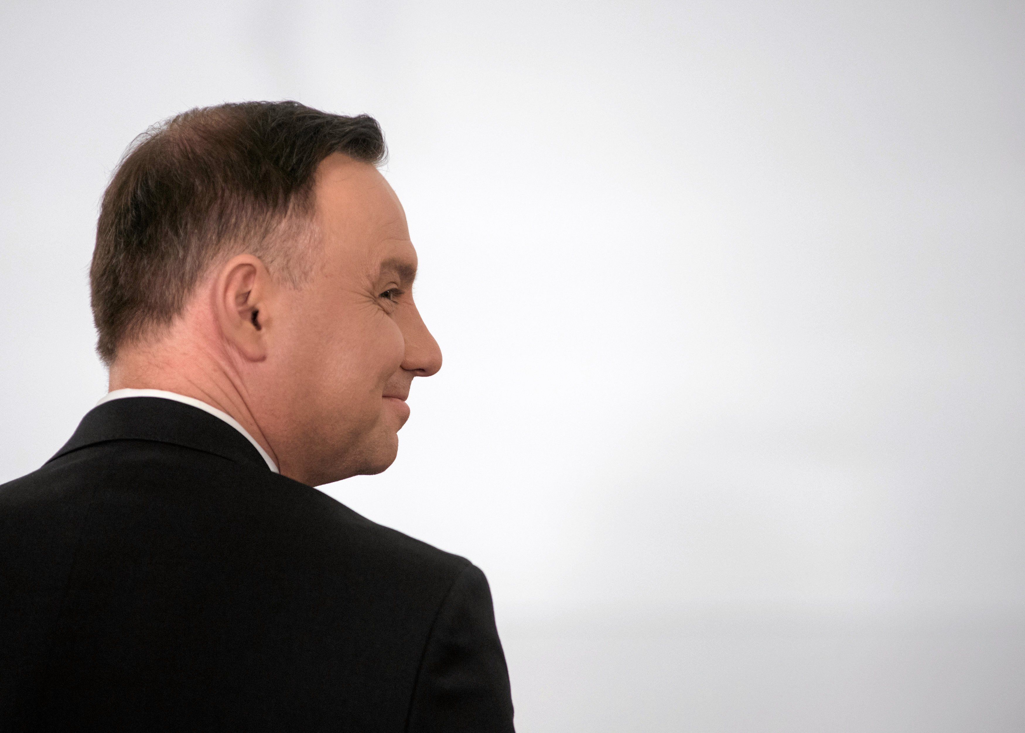 13.03.2018 Warszawa , Palac Prezydencki . Prezydent RP Andrzej Duda podczas konferencji  Wspolnie o Konstytucji , wspolnie o polityce spolecznej  , bedacej jednym z wydarzen organizowanych w ramach kampanii informacyjnej pt.  Wspolnie o Konstytucji  , poprzedzajacej referendum konsultacyjne .
Fot. Maciek Jazwiecki / Agencja Gazeta