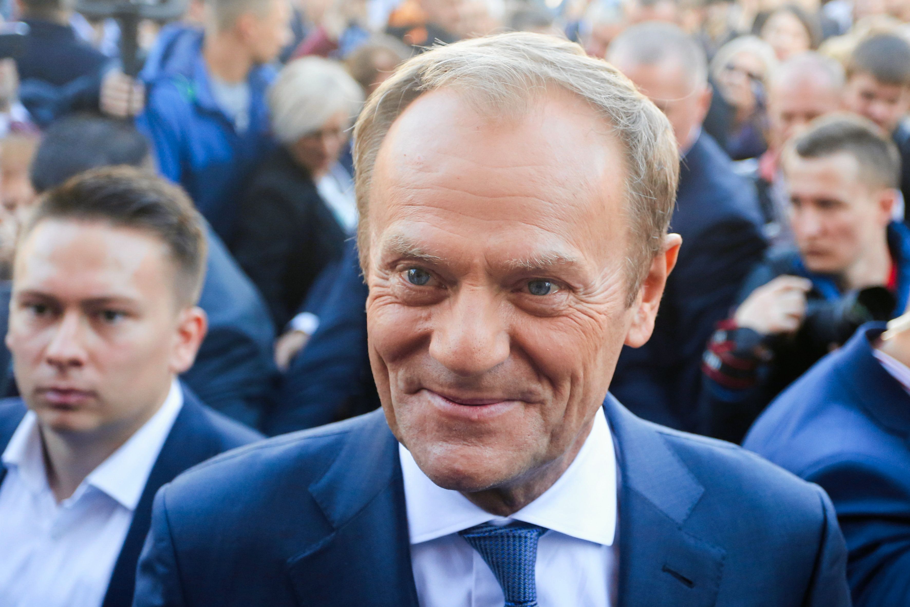 06.10.2018 Krakow , Rynek Glowny . Donald Tusk podczas wizyty . Fot. Jakub Porzycki / Agencja Gazeta