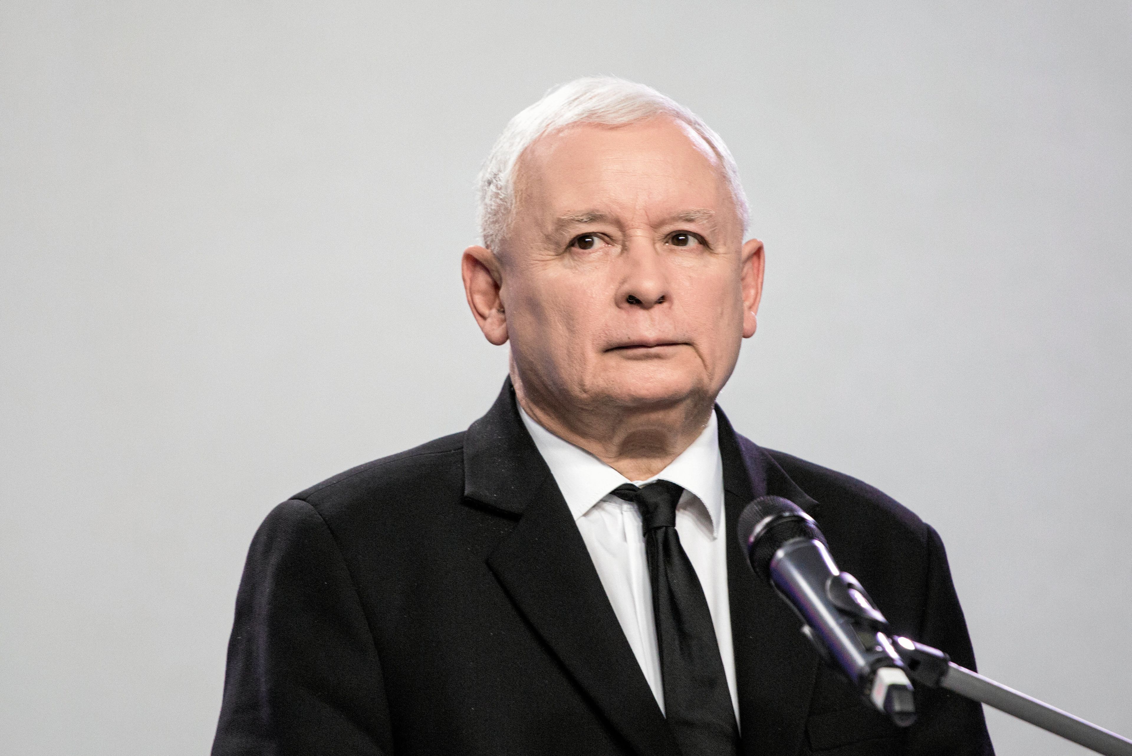 06.11.2018 Warszawa , ulica Nowogrodzka , siedziba PiS . Przewodniczacy Prawa i Sprawiedliwosci Jaroslaw Kaczynski podczas konferencji prasowej podsumowujacej wyniki wyborow samorzadowych .
Fot. Adam Stepien / Agencja Gazeta
