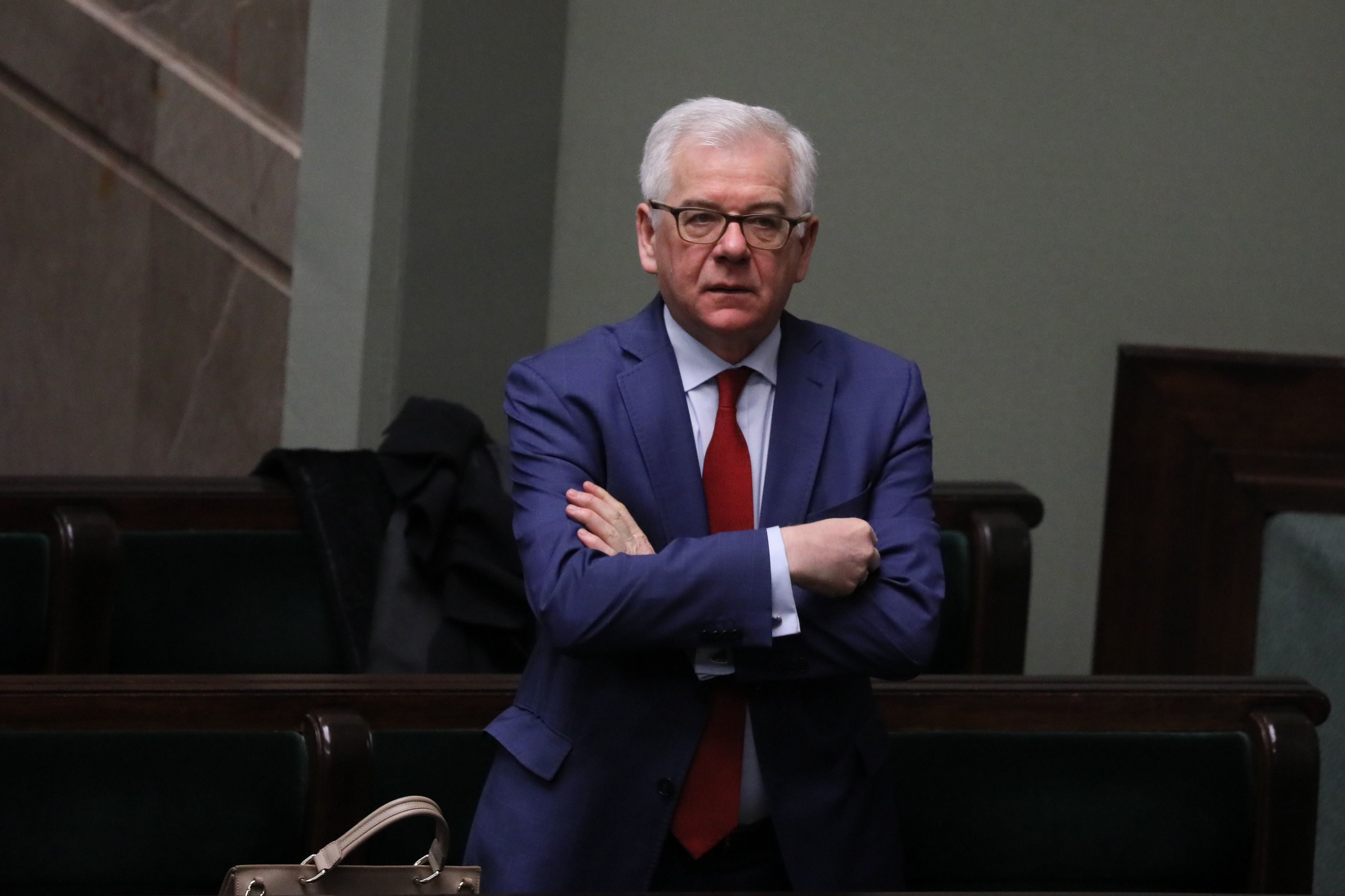 20.02.2019 Warszawa . Sejm . Minister spraw zagranicznych Jacek Czaputowicz podczas debaty nad wnioskiem opozycji o wotum nieufnosci wobec ministra sprawiedliwosci Zbigniewa Ziobro .
Fot. Slawomir Kaminski / Agencja Gazeta