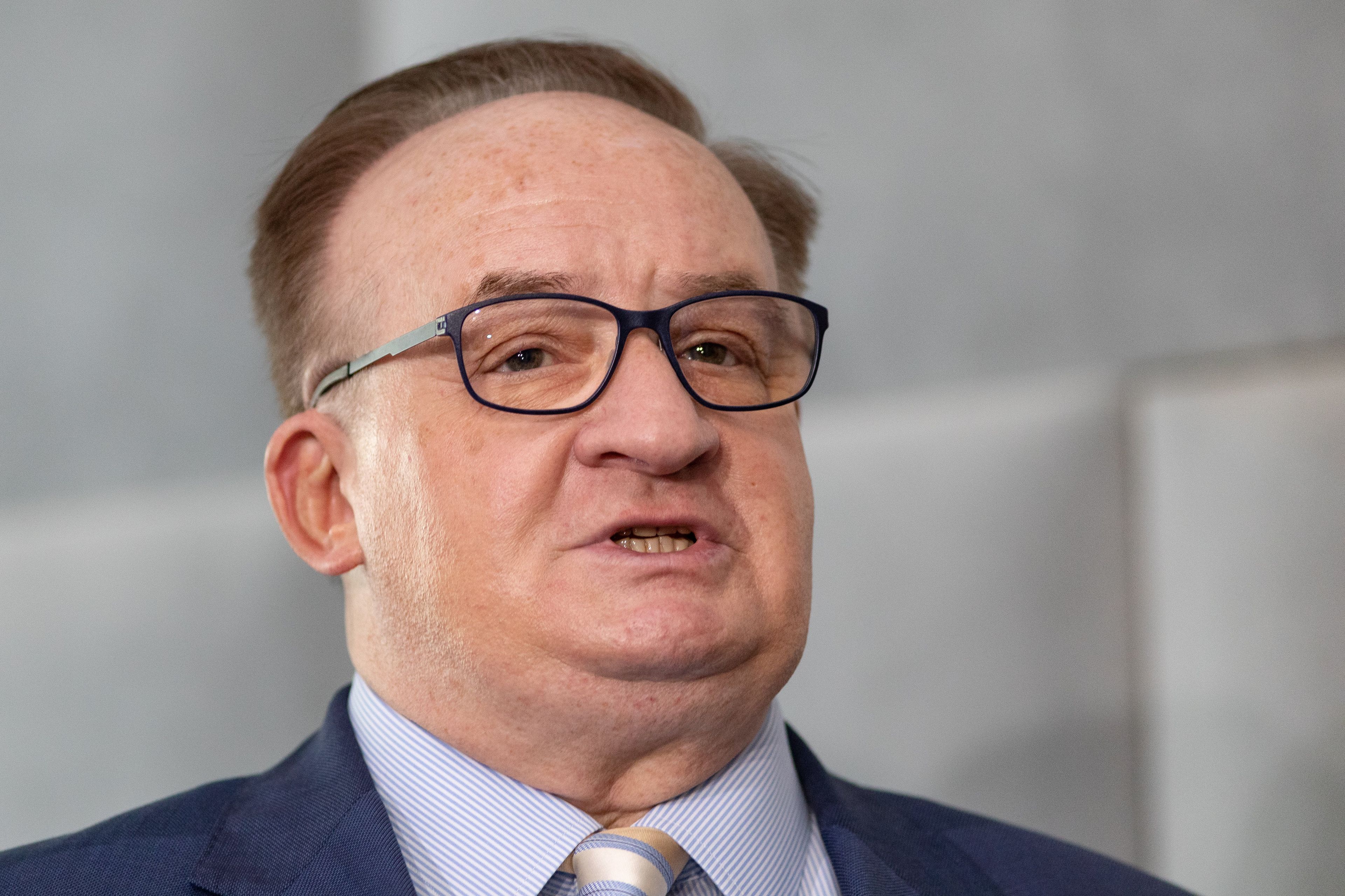 22.03.2019 Warszawa , ulica Koszykowa 10 . Jacek Saryusz Wolski podczas przedstawienia warszawskich kadydatow do Parlamentu Europejskiego z ramienia Prawa i Sprawiedliwosci.