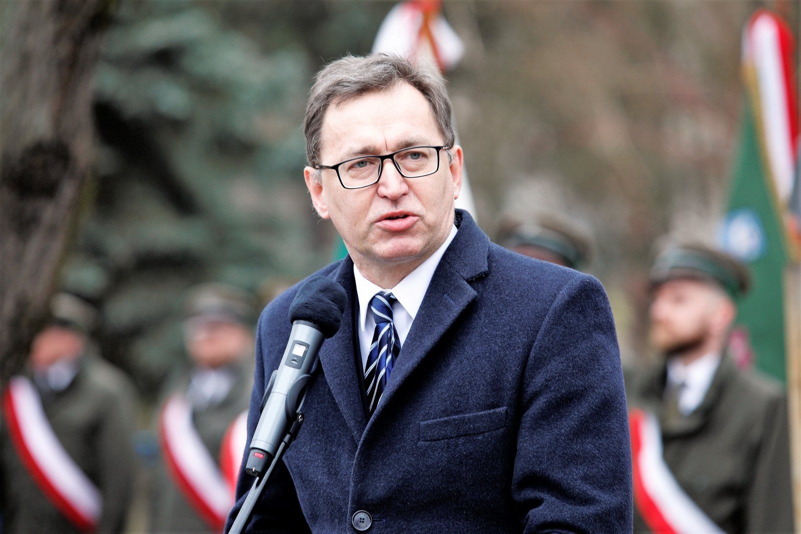 03.03.2019 Krakow . Marsz pamieci zolnierzy wykletych przeszedl z Wawelu do Parku Jordana . Nz prezes IPN Jaroslaw Szarek . fot. Jakub Wlodek / Agencja Gazeta