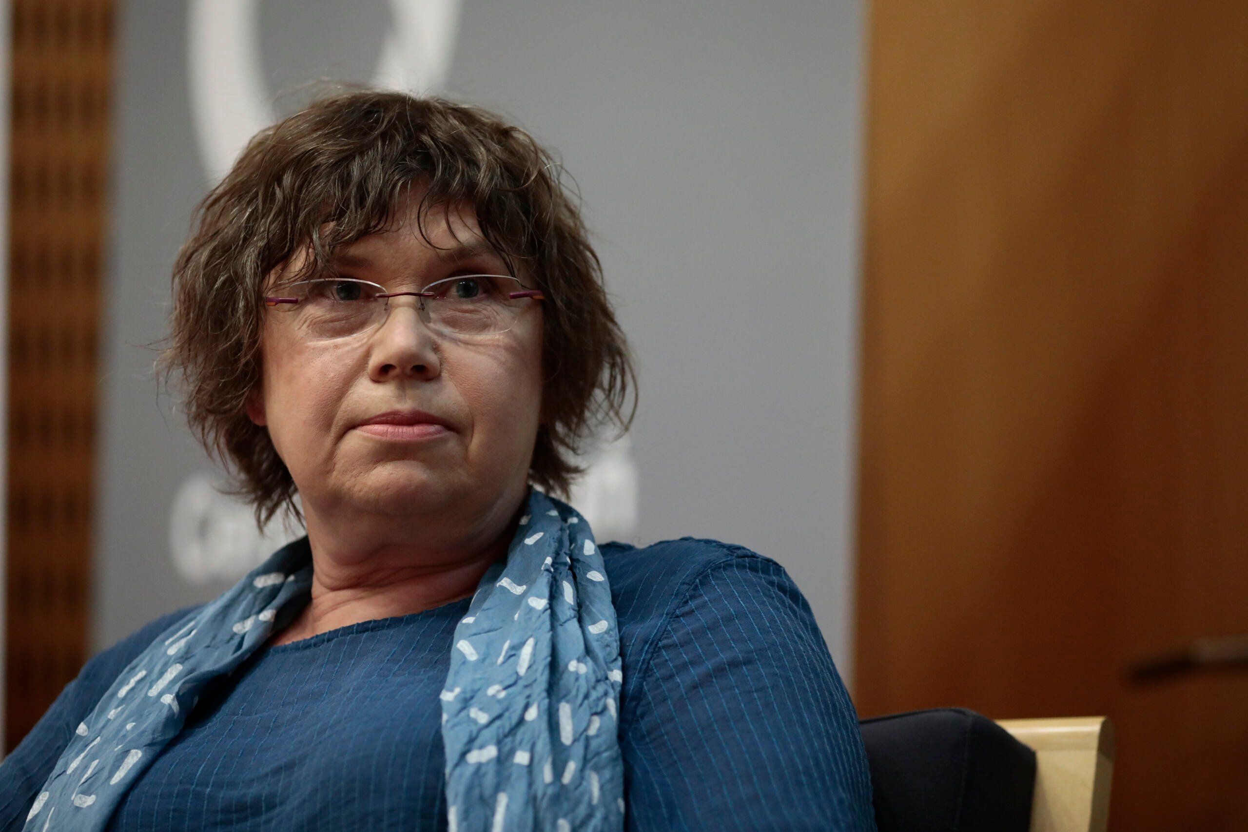 20.06.2017 Warszawa , ulica Czerska 8 / 10 . Prof. Barbara Engelking podczas spotkania z udzialem jej i prof. Jana Grabowskiego w Centrum Premier Czerska 8 / 10 . 
Fot. Dawid Zuchowicz / Agencja Gazeta