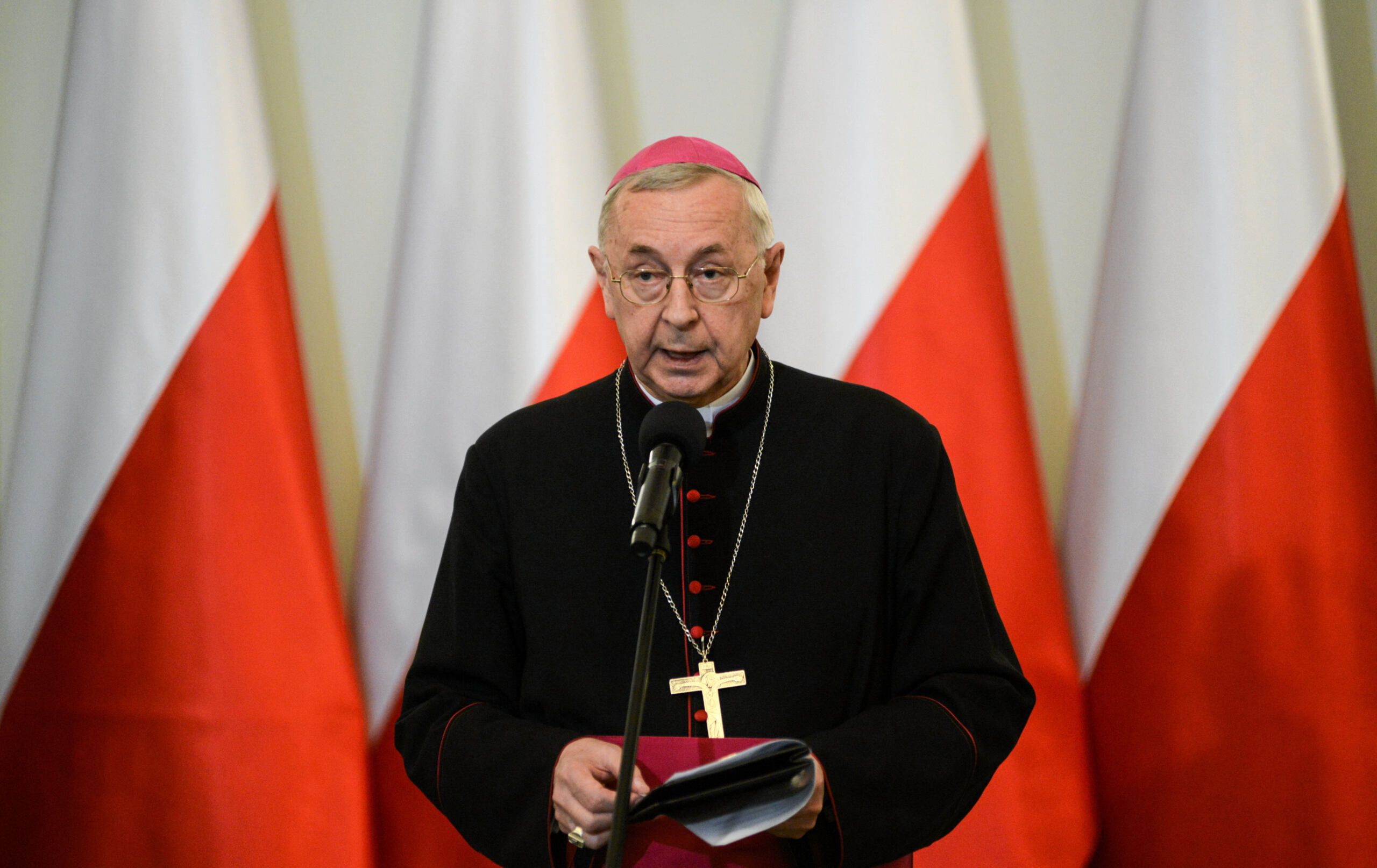 18.01.2019 Warszawa , Palac Prezydencki . Przewodniczacy Konferencji Episkopatu Polski arcybiskup Stanislaw Gadecki podczas spotkania noworocznego Pary Prezydenckiej z przedstawicielami kosciolow i zwiazkow wyznaniowych oraz mniejszosci narodowych i etnicznych obecnych w Polsce .
Fot. Maciek Jazwiecki / Agencja Gazeta