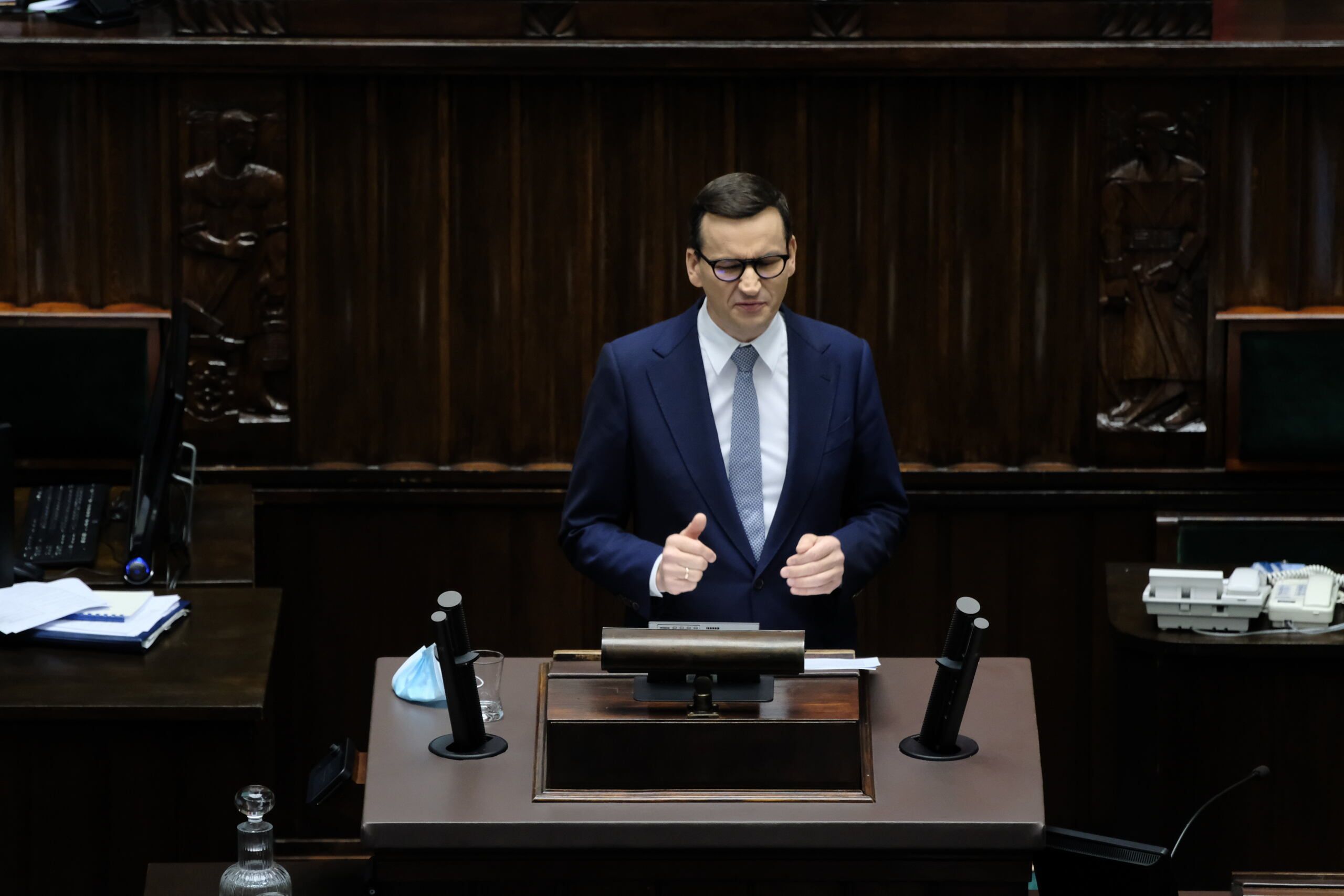 Mateusz Morawiecki przemawia w Sejmie