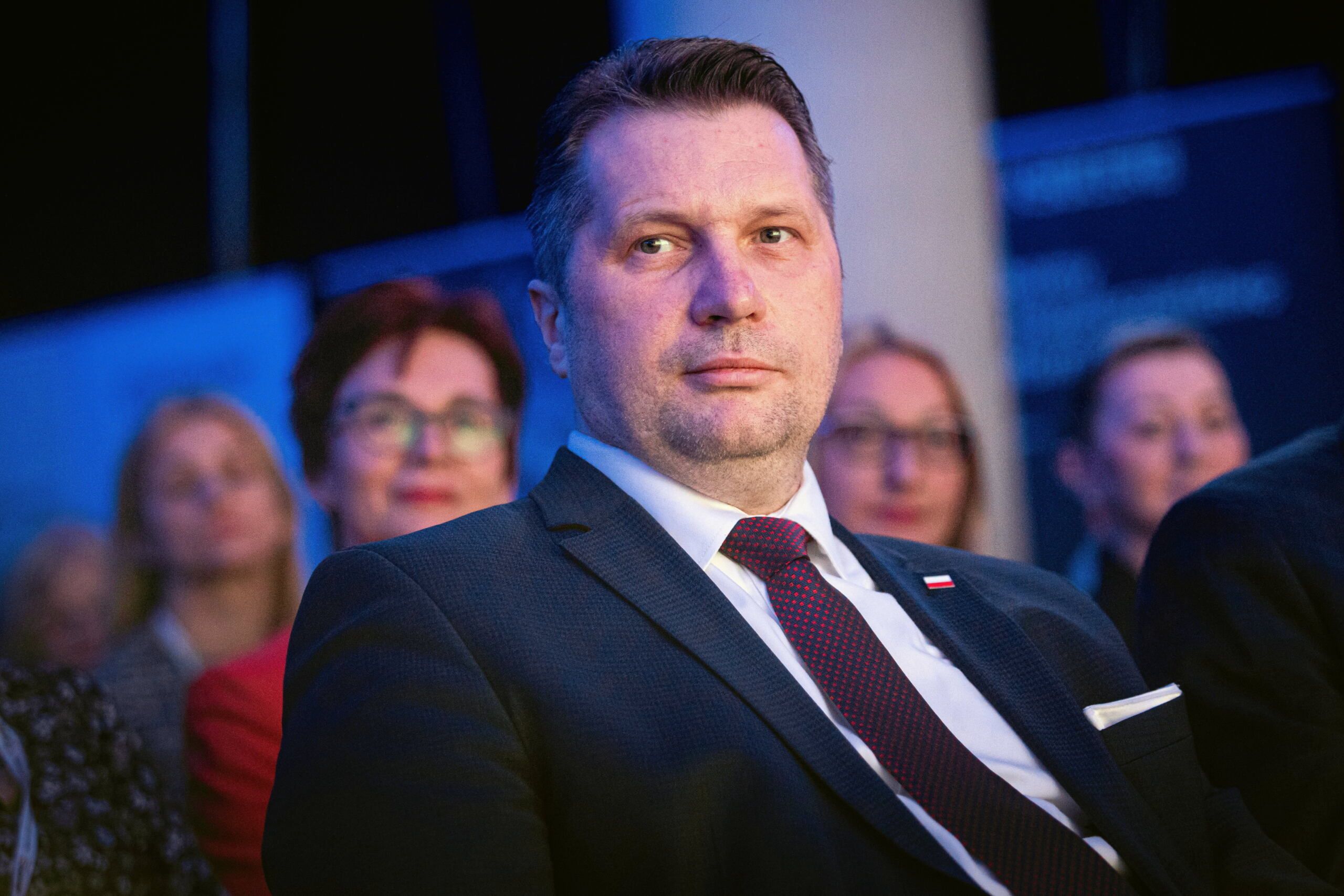 06.04.2022 Lublin , Lubelskie Centrum Konferencyjne . Minister Edukacji i Nauki Przemyslaw Czarnek ( PiS ) podczas IX Ogolnopolskiej Konferencji Samorzadu i Oswiaty Edukacja Przyszlosci 2022 .