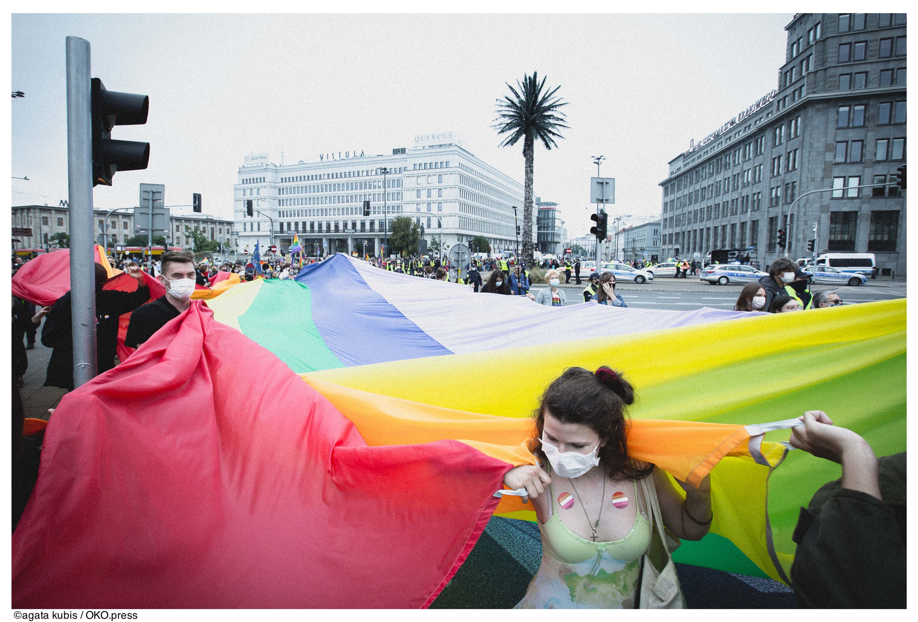Protest przeciwko nienawiści wobec osób LGBT+