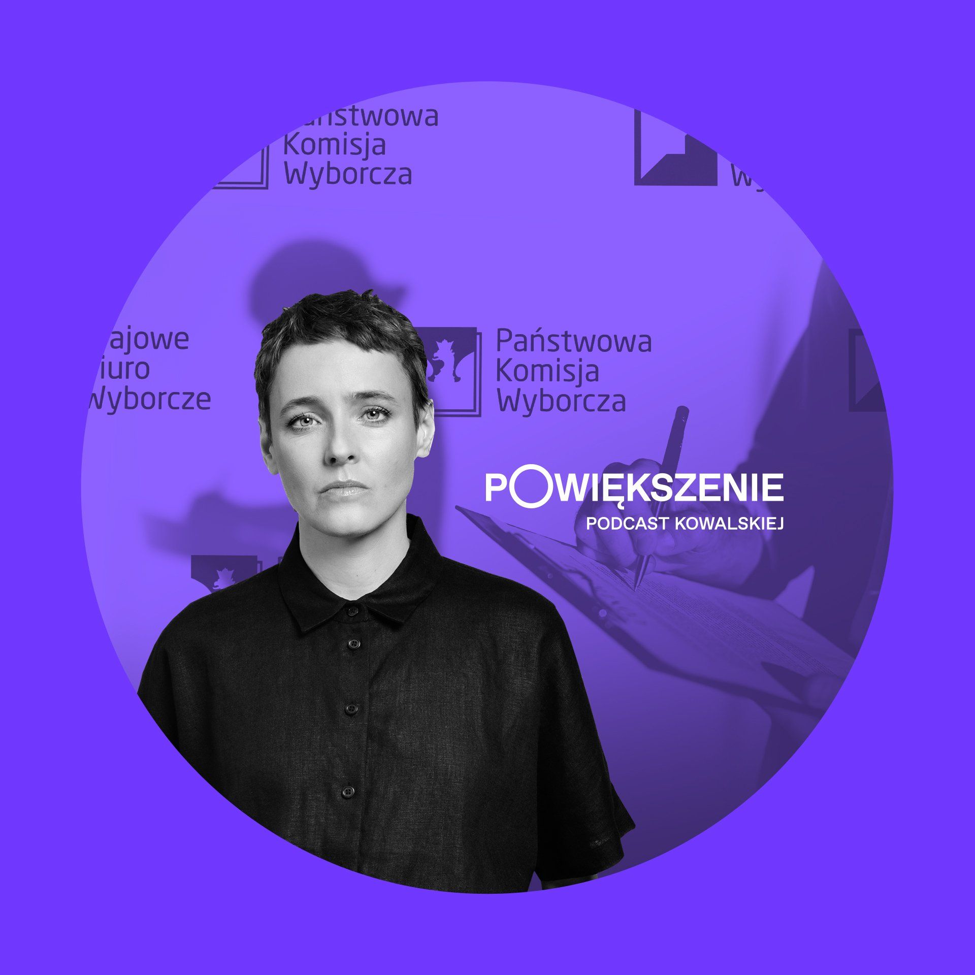 Winieta programu Powiększenie z portretem Agaty Kowalskiej