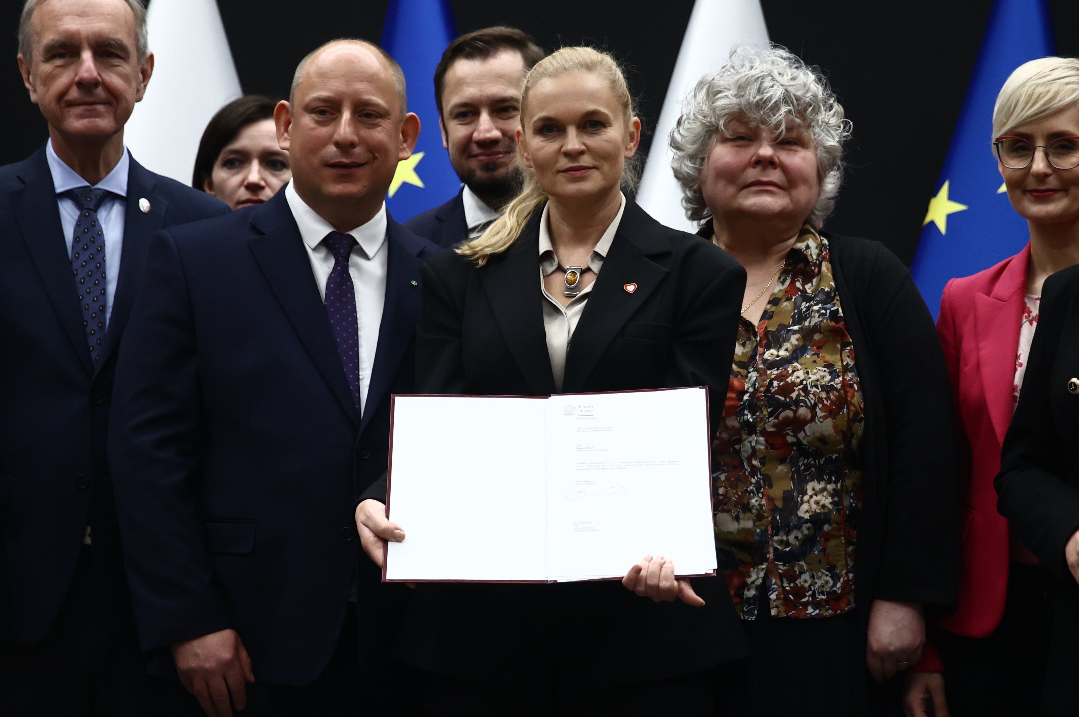 Konferencja prasowa minister edukacji Barbary Nowackiej w Krakowie