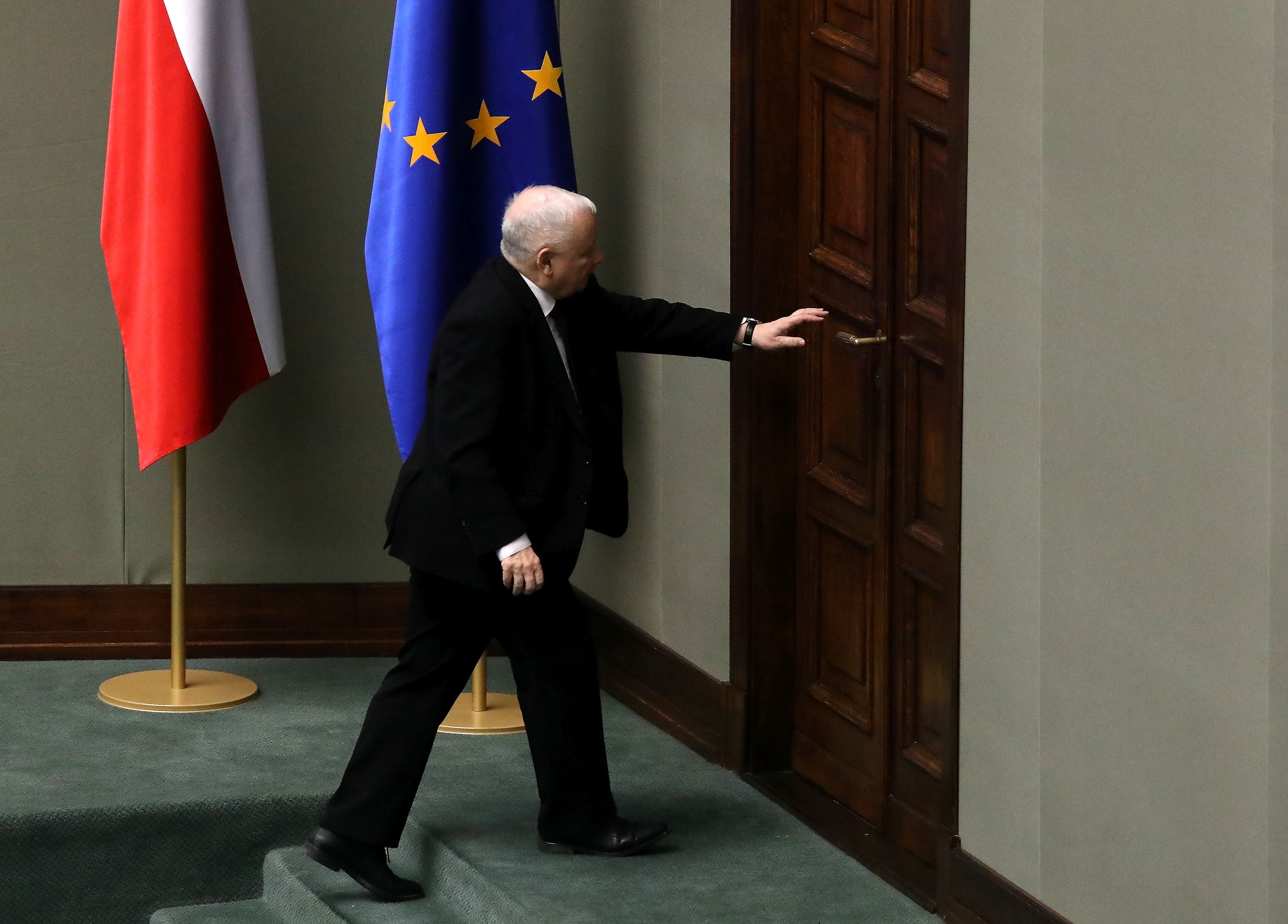 Na zdjęciu Jarosław Kaczyński w Sejmie