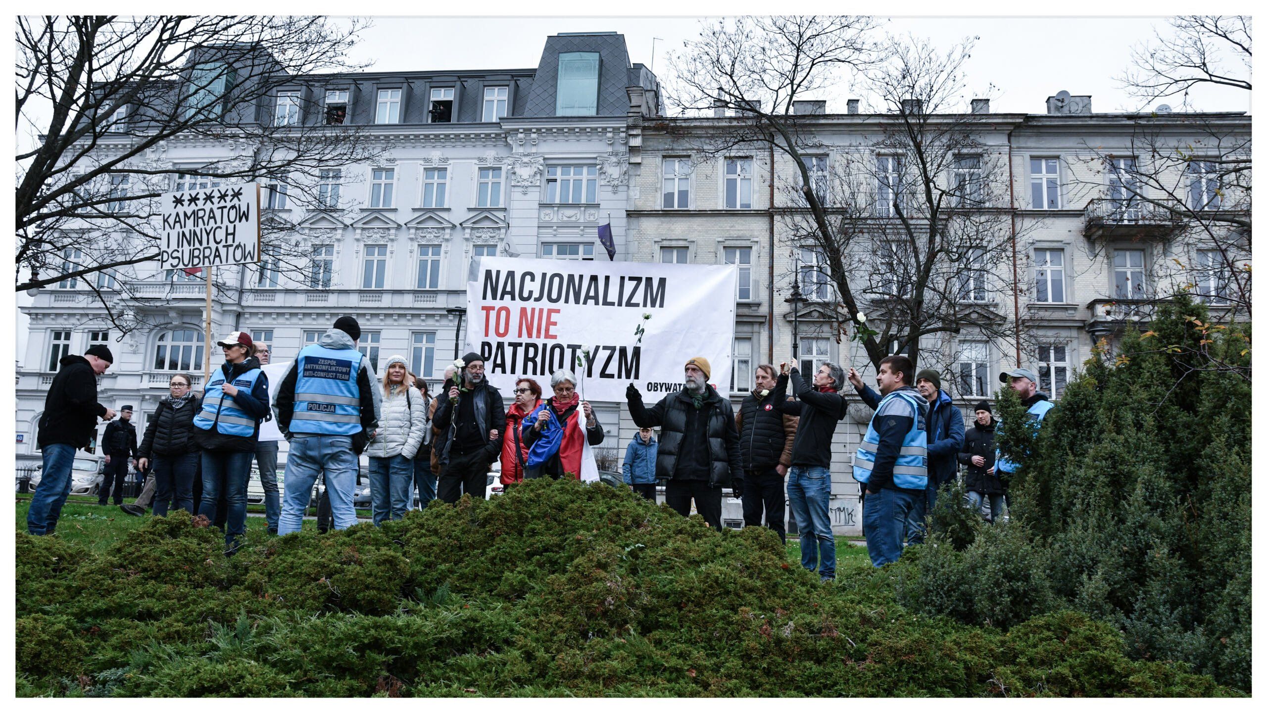 Kontrmanifestacja Obywateli RP podczas Marszu Niepodległości